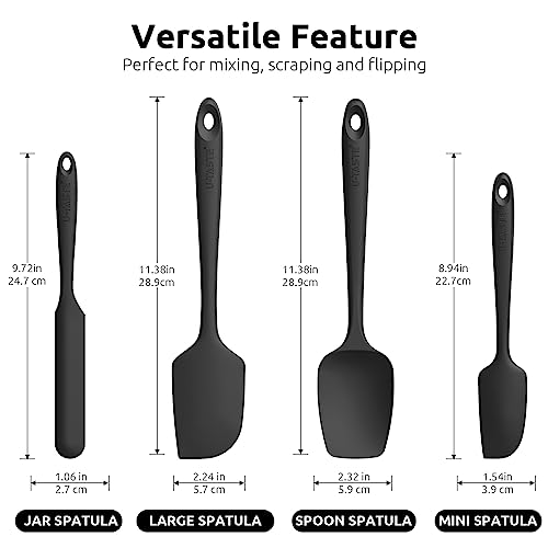 Silicone Spatula Set with 600 Degrees Fahrenheit Heat Resistant