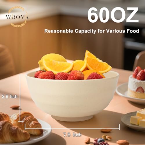 6 piece Large Cereal Bowls Set of 6