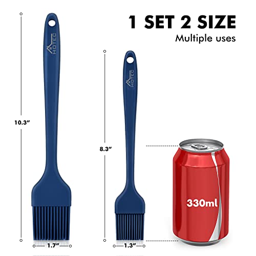 2 pieces Set Basting Brushes Silicone Heat Resistant Pastry Brushes Spread Oil Butter Sauce Marinades for BBQ Grill Barbecue Baking Kitchen Cooking BPA Free Dishwasher Safe