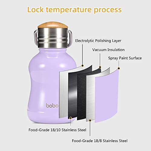 Mini Vacuum Insulated Water Bottle With Bamboo Lid