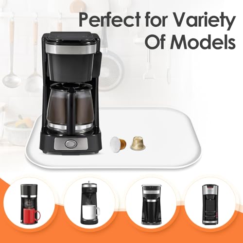 Silicone Coffee Maker Mat with Lip for Countertops