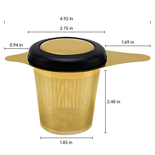 Tea Infuser Basket Stainless Steel Tea Strainer Tea Filter With Small Strainer And Lid Tea Diffuser For Loose Tea Superior Brewing Experience