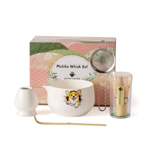 Matcha Set with Dog Pattern