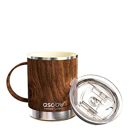 Ultimate Stainless Steel Ceramic Inner Coating Coffee Mug with Double Walled Copper Lining Insulation