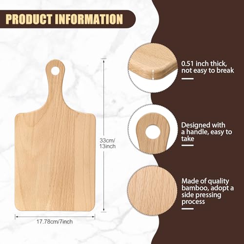 6 Pcs Wood Cutting Boards Bulk (6 Count)