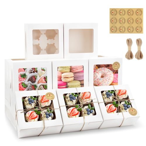 Cupcake Boxes with Window (50 Count)
