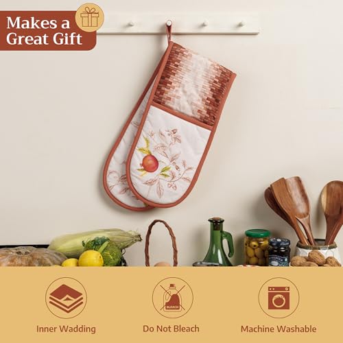 Double Oven Mitts 100% Cotton Double Oven Glove