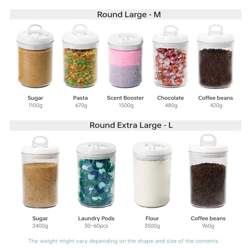 Flip Tite Storage Container with Lid 6" ROUND Airtight Ring Lock Top (2 Count)