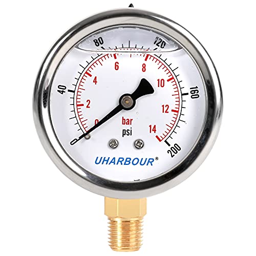 Glycerin Pressure Gauge 200psi