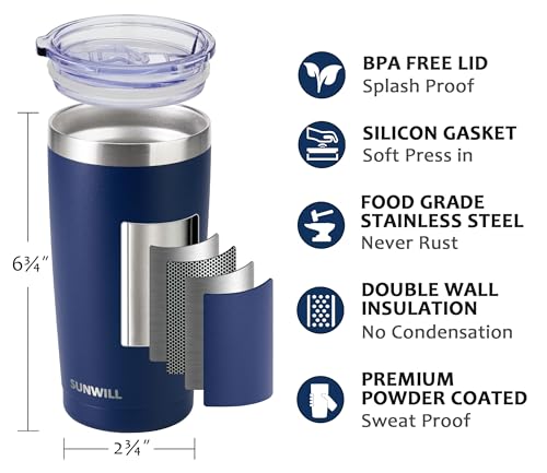 Travel Coffee Mug with Lid (2 Count)