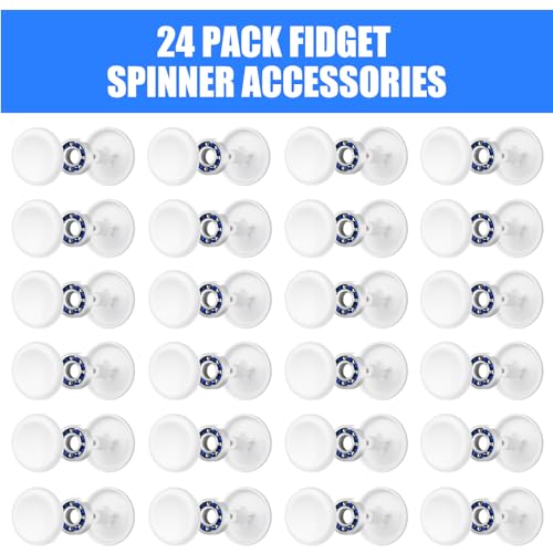 Fidget Spinner Bearings with Caps 24 Pack (24 Count)