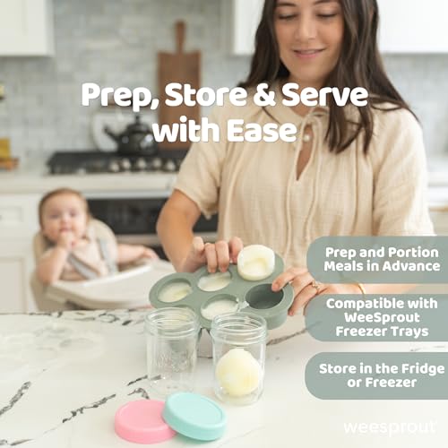 Glass Baby Food Storage Jars w (12 Count)