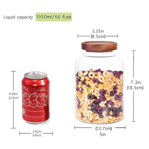 Thicken Glass Storage Jar (2 Count)