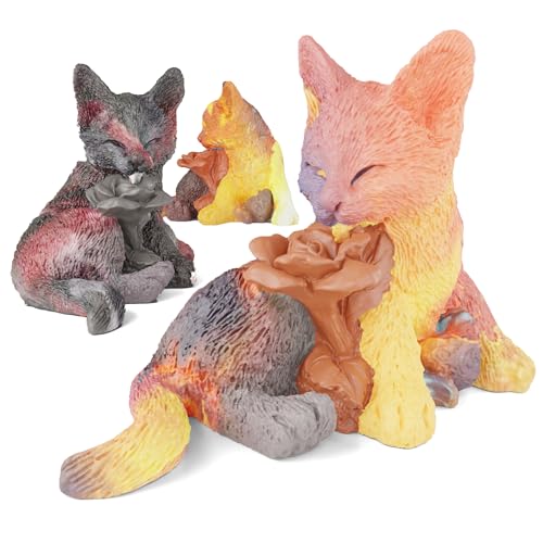 Rose Cat Candle Animal Resin Casting Soap Making Molds Silicone for Home Decorate 3D Clay Mold