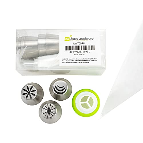 Pastry Tek Russian Piping Tips Set 20 Piece Durable Cake Decorating Kit