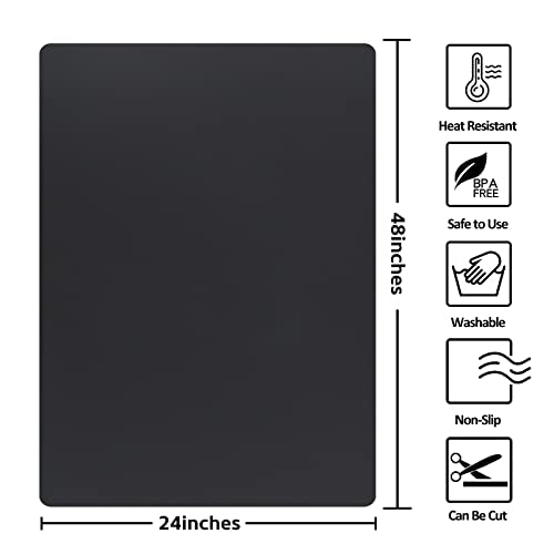 Silicone Mat Heat Resistant Mats for Countertop (48 Count)