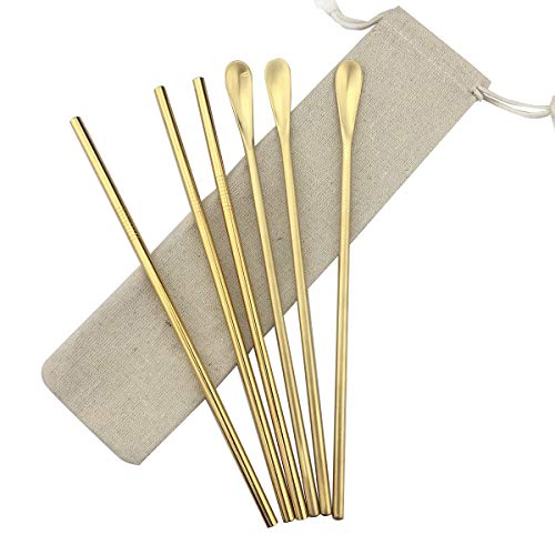 Matte Long Handle Spoon Cocktail Mixing Stirring Spoons Iced Tea Coffee Spoons with 8.6 inch Long Handle Brushed SUS304 Stainless Steel