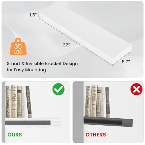 Floating Shelves for Wall (2 Count)