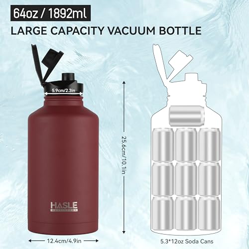 Half Gallon Insulated Water Bottles 64 oz