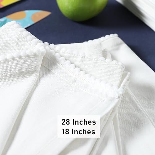 Kitchen Towels 100% Cotton Solid Kitchen Dish Cloths Decor Hand Towel Reusuable Dish Towel for Cleaning & Drying Tea Towels Set with Hanging Loop (12 Count)