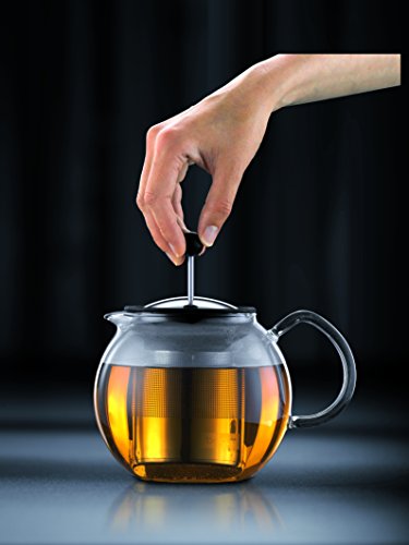 Assam Glass Tea Press with Stainless Steel Filter and Lid