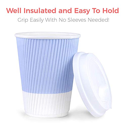 12 oz Disposable Travel Coffee Cups (80 Count)