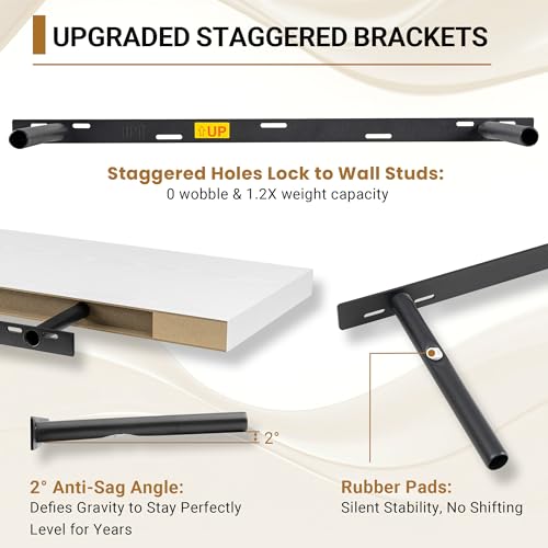 Deep Floating Shelves 48x12” Set of 2 (2 Count)