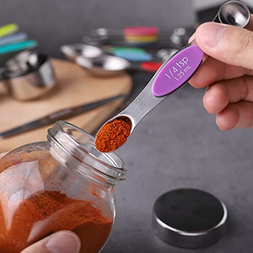 Measuring Cups and Spoons Set of 17 Double Sided Magnetic Measuring Spoons