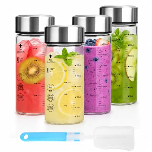 12 oz Glass Juice Bottles with Lids