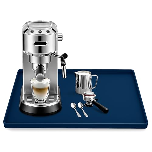 Silicone Coffee Maker Mat with Lip for Countertops