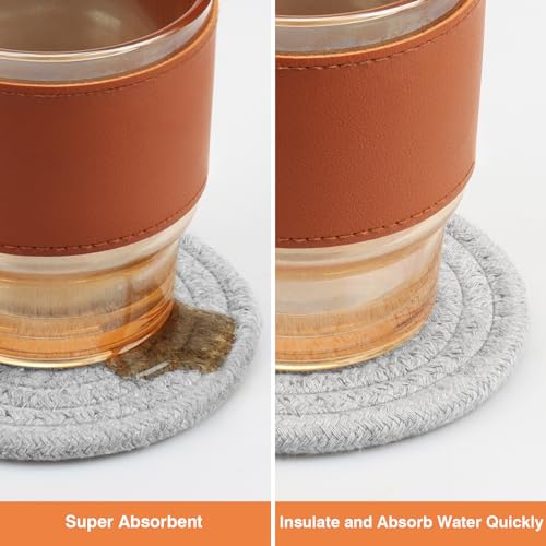 4.8" Boho Cotton Drink Coasters Set of 2 (2 Count)