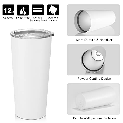 20oz Tumbler Bulk with Lid and Straw 12 Pack (12 Count)
