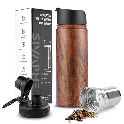 Tea Infuser Bottle With Removable Loose Leaf Tea Strainer