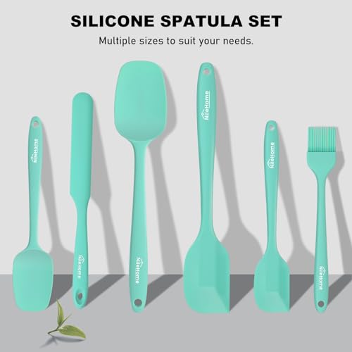 6 Pieces Silicone Spatula Set with Silicone Brush (6 Count)