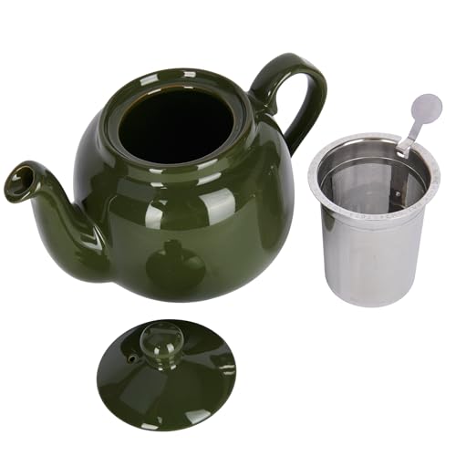 Farmhouse 4 Cup Ceramic Teapot with Removable Infuser and Lid