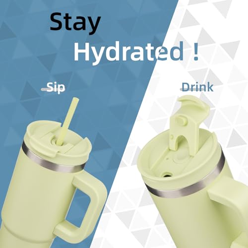 40 oz Insulated Tumbler Water Bottle with Handle