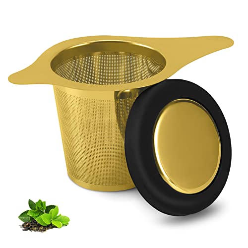 Tea Infuser Basket Stainless Steel Tea Strainer Tea Filter With Small Strainer And Lid Tea Diffuser For Loose Tea Superior Brewing Experience
