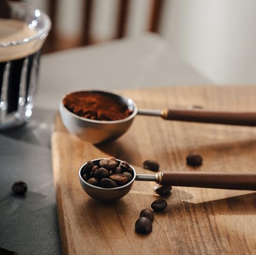 Coffee Spoon Vintage Walnut Wood Handle