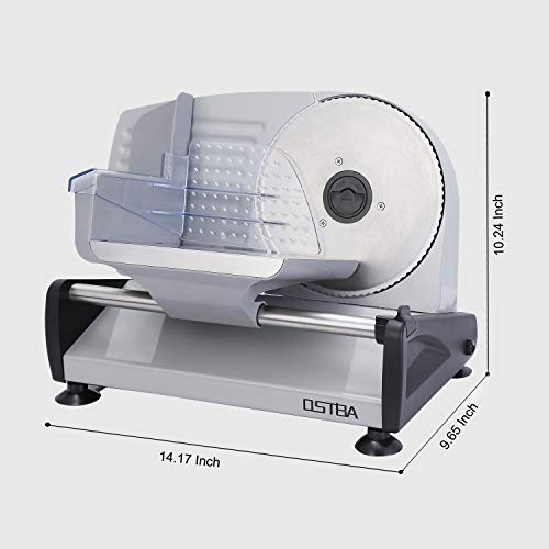 Electric Meat Slicer with 7.5” Stainless Steel Blades