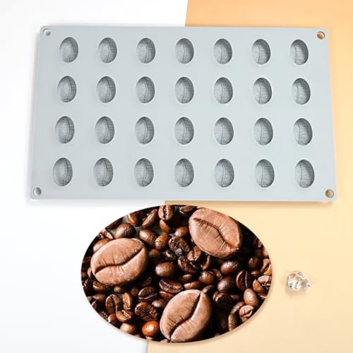 Bakeware Coffee Bean Shape Silicone Mold for Cake Mousse Dessert Chocoalte Non