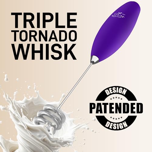 Powerful Milk Frother Wand With Duracell Batteries