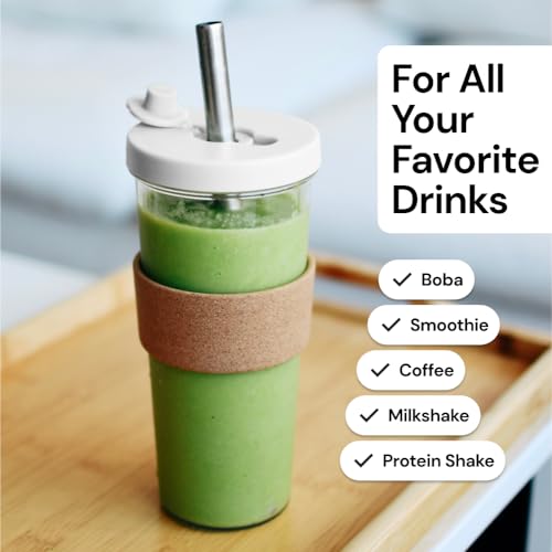 Reusable 24 oz Boba Cup and Straw