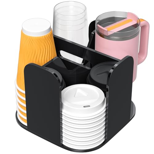 4 Compartment Countertop Cup Dispenser