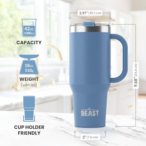 Beast 42 oz Tumbler Stainless Steel Vacuum Insulated Coffee Ice Cup Double Wall Travel Flask
