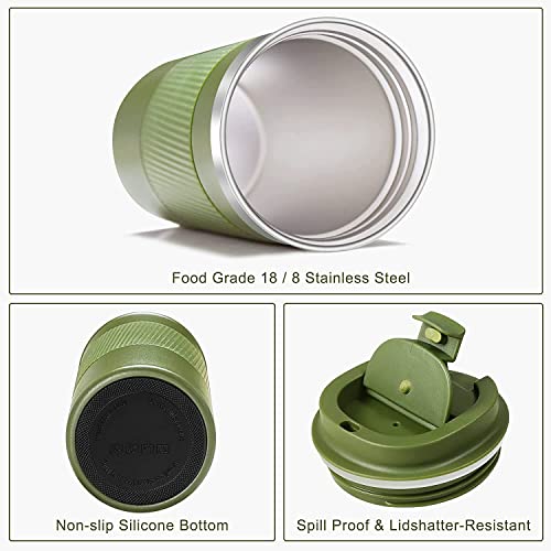 Travel Coffee Mug Spill Proof Leakproof 12 oz Insulated Coffee Mug with Screw Lid