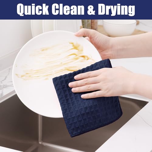 Microfiber Waffle Weave Kitchen Towels (8 Count)