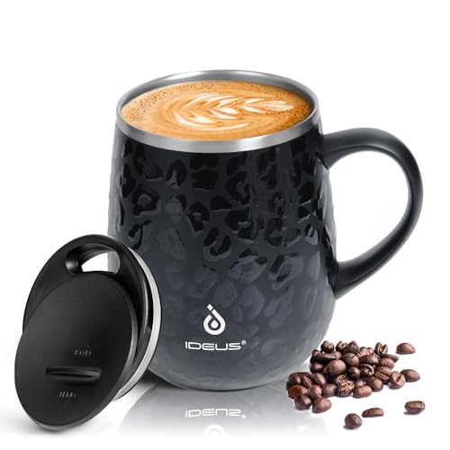 16 oz Insulated Coffee Mug with Lid and Handle
