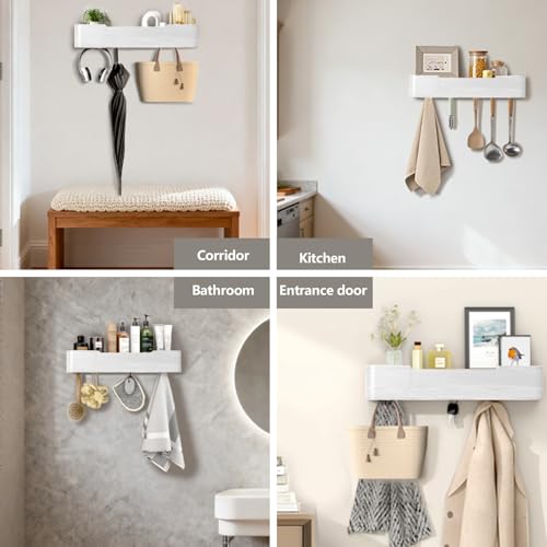 Wall Mounted Coat Rack with Shelf