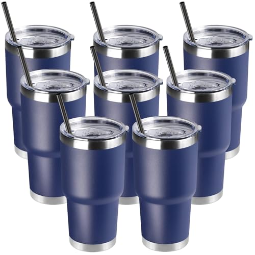30oz Tumbler Bulk with Lid and Straw (8 Count)
