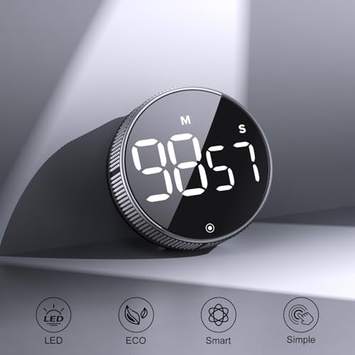 BlueSnail Kitchen Timer with LED Digital Display Smart Efficana for Home Classroom Gym Office